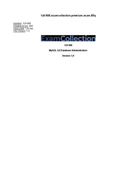 1Z0-908 PDF Testsoftware