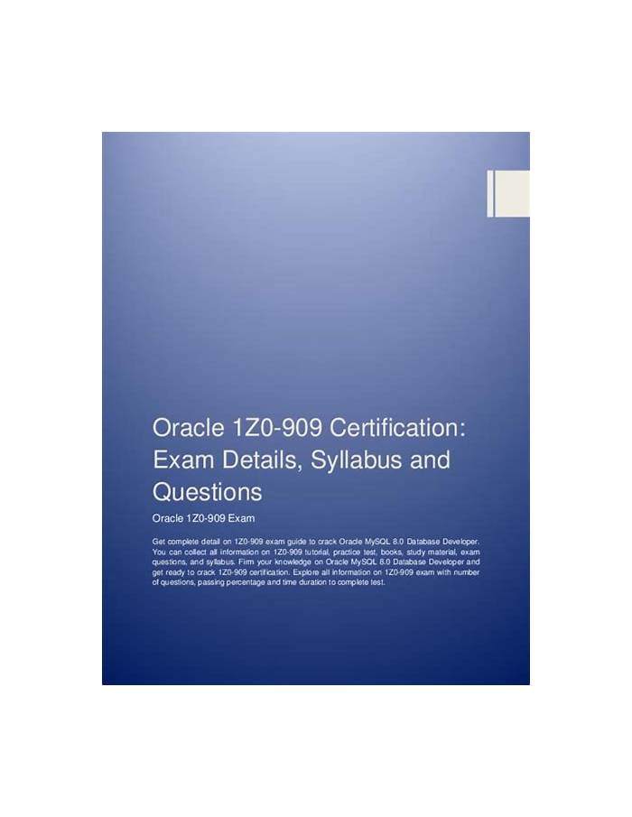 1Z0-909 Exam Certification Cost