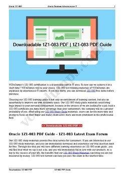 1Z1-083 PDF Testsoftware
