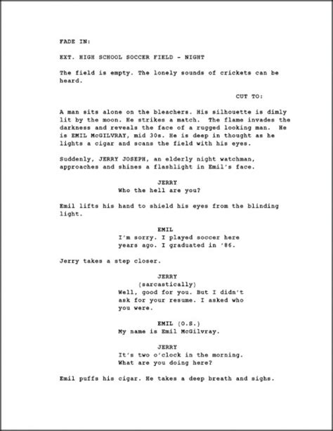 1st 3 pages of Screenwriting