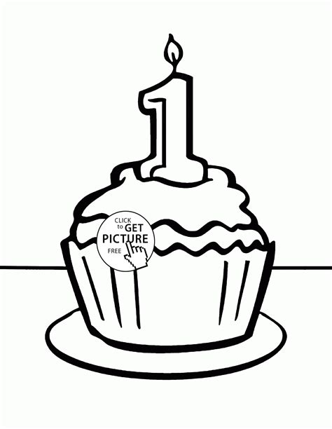 1st Birthday Coloring Pages