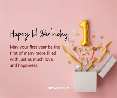 1st Birthday Message
