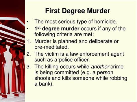 1st degree murders vs 2nd
