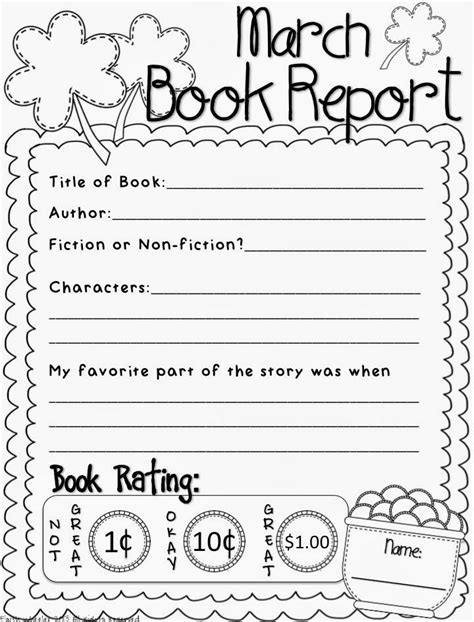 1st Grade Book Report Template Pdf Free Download Book Report First Grade - Book Report First Grade