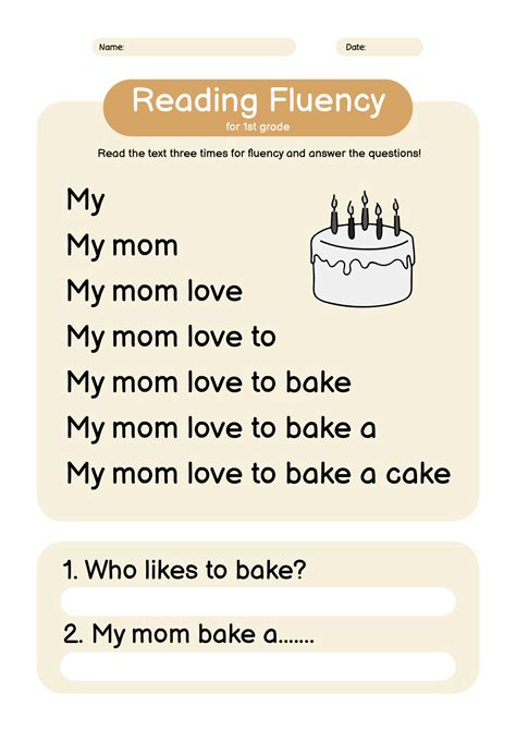 1st Grade Fluency Passages