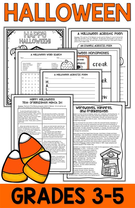 1st Grade Halloween Resources Tpt Halloween 1st Grade Worksheet Packets - Halloween 1st Grade Worksheet Packets