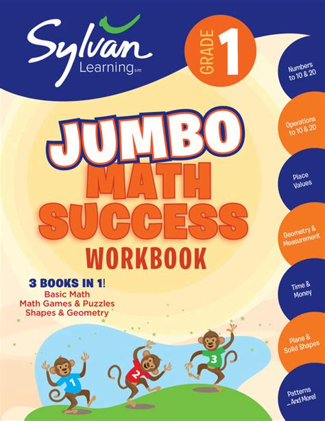 1st Grade Jumbo Math Success Workbook By Sylvan Sylvan Learning Math - Sylvan Learning Math