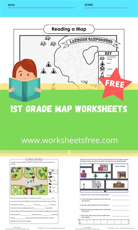 1st Grade Map Worksheets In 2023 Worksheets Free Map For Kindergarten Worksheet - Map For Kindergarten Worksheet