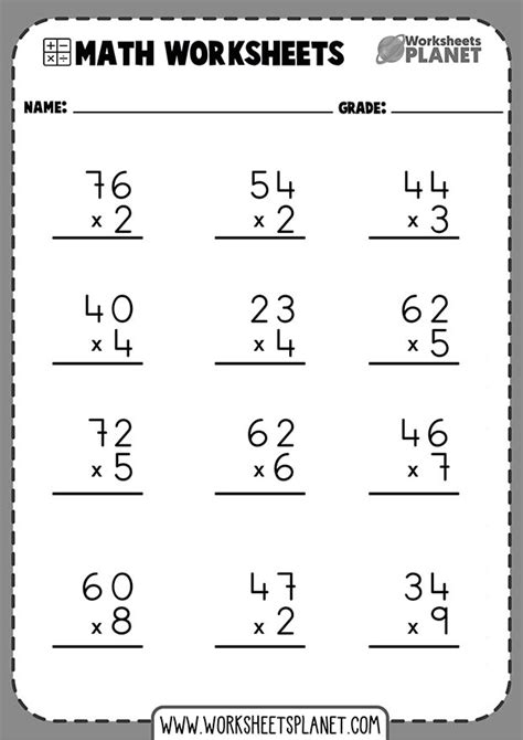 1st Grade Math Multiplication Worksheets Printable Printable Math Printables For 1st Grade - Math Printables For 1st Grade