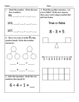 1st Grade Math Worksheets Common Core Aligned Resources Endpoint Worksheet Math First Grade - Endpoint Worksheet Math First Grade