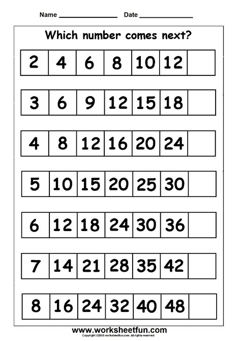 1st Grade Number Patterns Worksheets Printable K5 Learning First Grade Pattern Worksheet - First Grade Pattern Worksheet