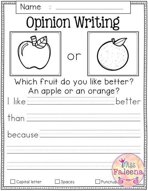 1st Grade Opinion Writing Worksheets Ndash Worksheets For Opinion Writing For Kids - Opinion Writing For Kids