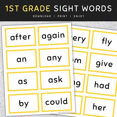1st grade sight words flash cards pdf.  When were numeric contractions for ordina...