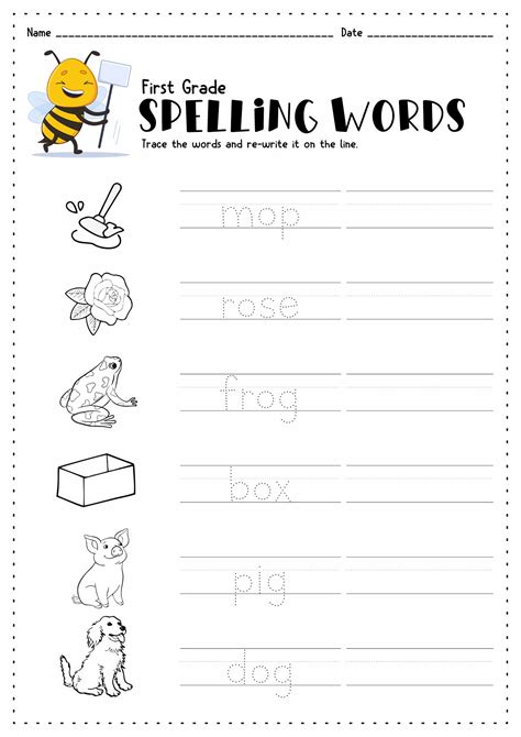 1st Grade Spelling Worksheets Amp Free Printables Education Grade 1 Spelling Worksheets - Grade 1 Spelling Worksheets