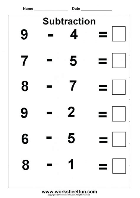 1st Grade Subtraction Worksheets Amp Free Printables Education Math Subtraction First Grade Worksheet - Math Subtraction First Grade Worksheet