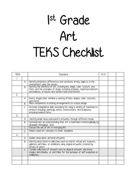 1st grade teks checklist.  Let this user friendly checklist save you time an...