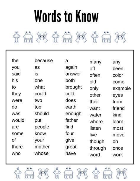 1st Grade Vocabulary Free Printable Word List Flocabulary 1st Grade Words - 1st Grade Words