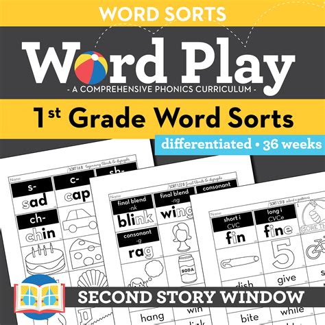 1st Grade Word Sorts Words Their Way Second Words Their Way 1st Grade - Words Their Way 1st Grade