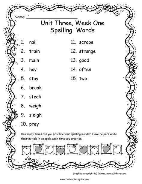 1st Grade Worksheets Word Lists And Activities Greatschools First Grade Activities - First Grade Activities