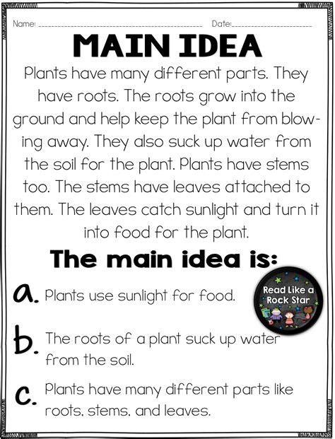 1st Or 2nd Grade Main Idea Worksheet About Main Idea 2nd Grade Worksheets - Main Idea 2nd Grade Worksheets