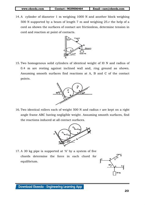 1st Year Engineering Mechanics Solved Question