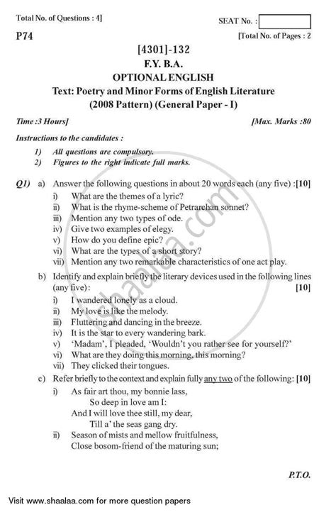 Read Online 1St Year Ba Question Papers 
