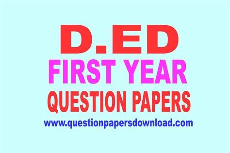 Read 1St Year D Ed Question Papers Biyingore 