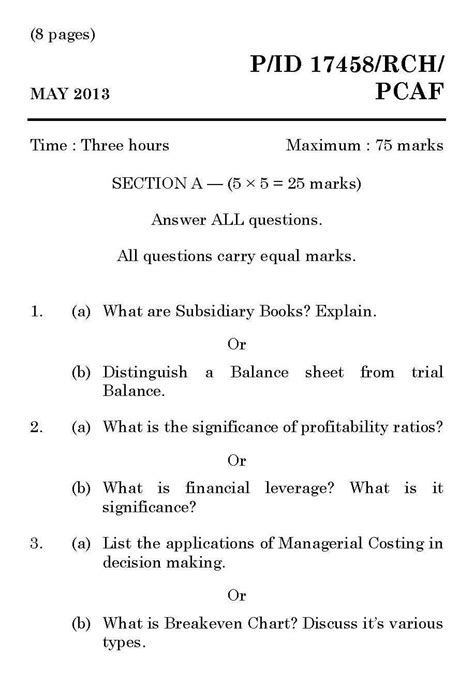 Download 1St Year Model Question For Madras University 