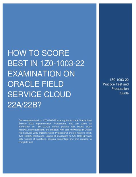 1z0-1003-22 PDF Testsoftware