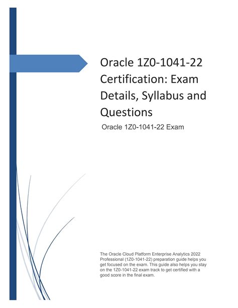 1z0-1041-22 Exam Fragen