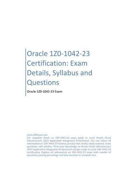 1z0-1042-23 Exam Fragen