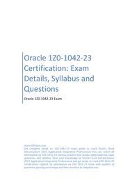 1z0-1042-23 Zertifizierungsfragen