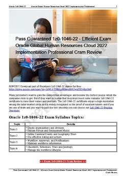 1z0-1046-22 Exam