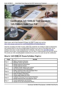 1z0-1046-22 PDF Testsoftware