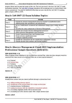 1z0-1047-22 PDF Testsoftware