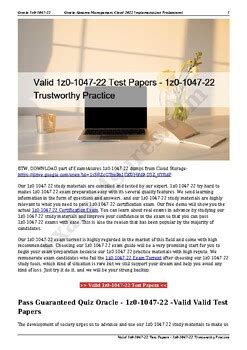 1z0-1047-22 Tests