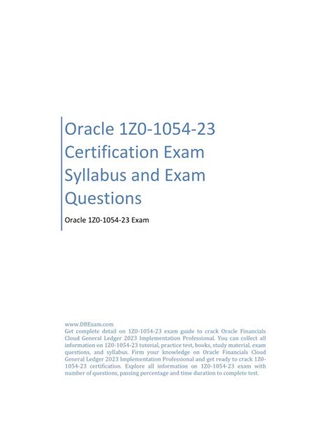 1z0-1054-23 Exam Fragen