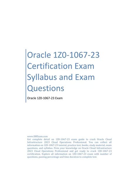 1z0-1067-23 Exam Fragen