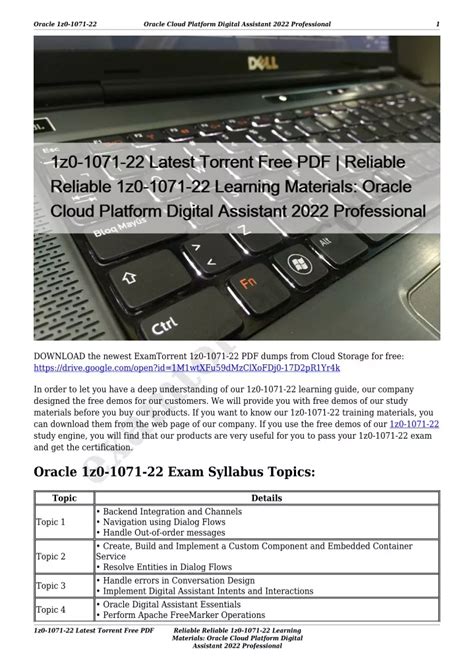 1z0-1071-22 PDF Testsoftware