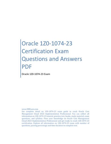 1z0-1074-23 PDF