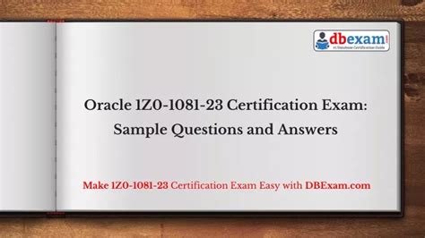 1z0-1081-23 Zertifizierungsfragen