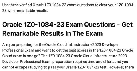 1z0-1084-23 Online Tests