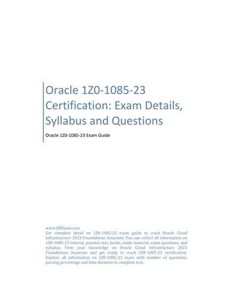 1z0-1085-23 Exam Fragen