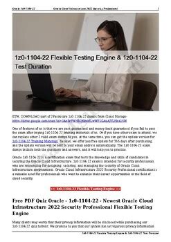 1z0-1104-22 Online Tests