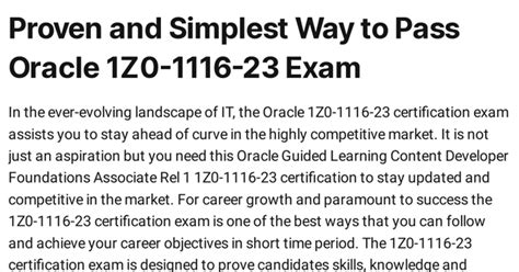 1z0-1116-23 Tests