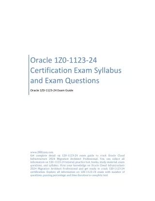 1z0-1123-24 Exam