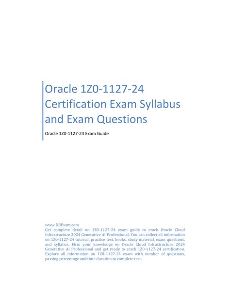 1z0-1127-24 Exam