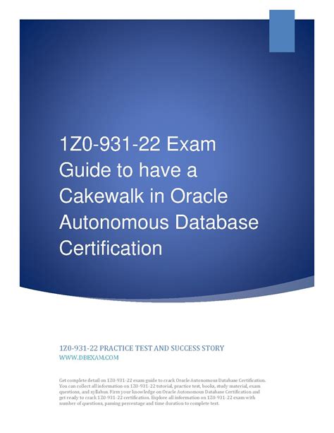 1z0-931-22 PDF Testsoftware