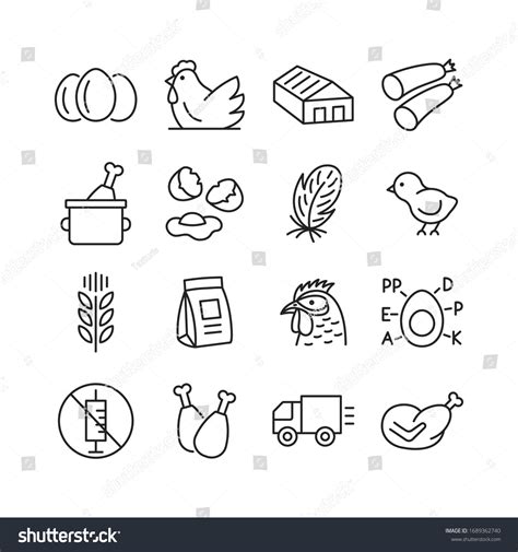 2,738 Chicken feed icons Images, Stock Photos & Vectors