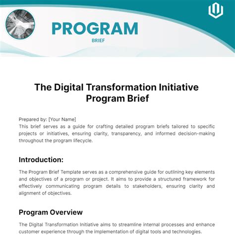 2+ Best Program Brief Template (How to Write)